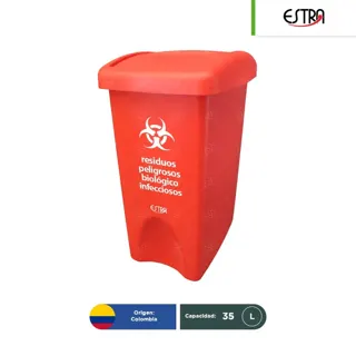 Bote de basura tapa vaivén Estra RPBI 35 L