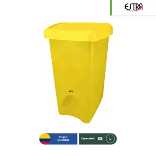 Bote de basura tapa vaivén Estra 35 L