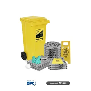 Kit antiderrames móvil universal SPC 32 Gal | absorción 30 Gal