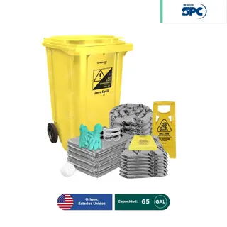 Kit antiderrames móvil universal SPC 65 Gal | absorción 60 Gal