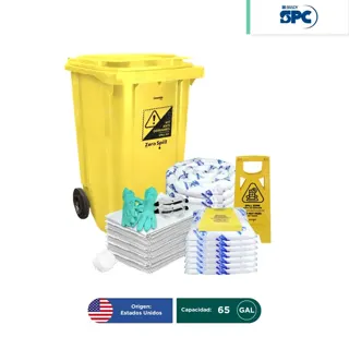 Kit antiderrames móvil para aceite y derivados del petróleo SPC 65 Gal | absorción 62 Gal