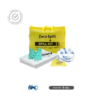 Kit antiderrames portátil para aceite y derivados del petróleo SPC 5 Gal | absorción 5 Gal