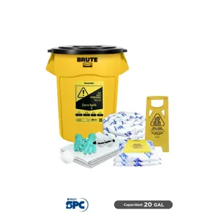 Kit antiderrames para aceite y derivados del petróleo SPC 20 Gal | absorción 16 Gal