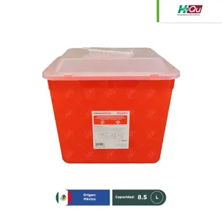 Contenedor rojo para punzocortantes 8.5 L