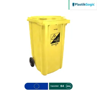 Contenedor con 2 ruedas Plastik Gogic 240 L (64 Gal)