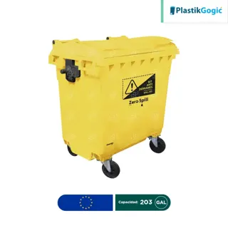Contenedor con 4 ruedas Plastik Gogic 770 L (203 Gal)