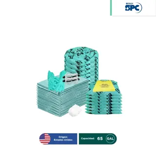 Repuesto para Kit antiderrames móvil para líquidos agresivos o hazmat SPC 65 Gal | absorción 51 Gal