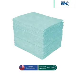 Paquete 100 Tapetes absorbentes hazmat 15×19″ SPC