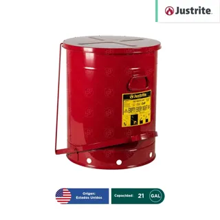 Recipiente para desechos aceitosos Justrite 21 Gal