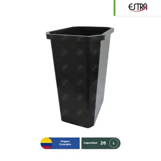 Bote de basura sin tapa Estrabins 26 L