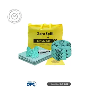 Kit antiderrames portátil para líquidos agresivos o hazmat SPC 6.5 Gal | absorción 5 Gal