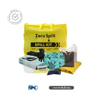 Kit antiderrames portátil para acido de baterías SPC 6.5 Gal | absorción 4 Gal