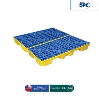 Plataforma antiderrames modular para 4 tambos SPC 42 Gal