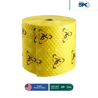 Rollo absorbente BrighSorb de alta visibilidad para seguridad Hazmat 15″x150′ SPC