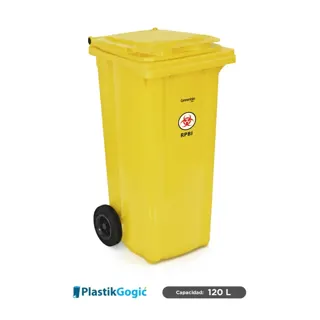 Contenedor con 2 ruedas Plastik Gogic AM RPBI 120 L