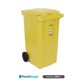 Contenedor con 2 ruedas Plastik Gogic AM RPBI 240 L