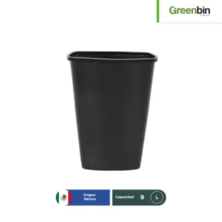 Cesto papelero rectangular mini Greenbin 9 L