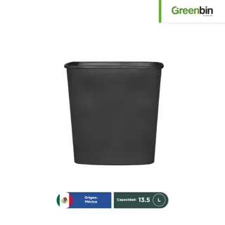 Cesto papelero rectangular Greenbin 13.5 L