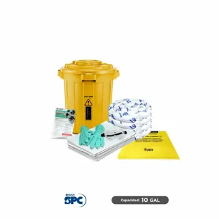 Kit antiderrames para aceite y derivados del petróleo SPC 10 Gal | absorción 10 Gal