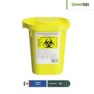 Contenedor para residuos líquidos RPBI AM Greenbin 1.8 L