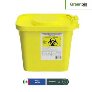 Contenedor para residuos líquidos RPBI AM Greenbin 3 L