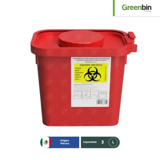 Contenedor para residuos líquidos RPBI RJ Greenbin 3 L