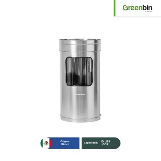 Porta extintor con cenicero de acero inoxidable Greenbin 30 x 56 cm