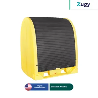 Cobertizo para control de derrames de 4 tambos Zugy