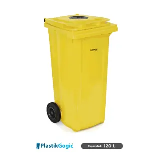 Contenedor con 2 ruedas Tapa perforada Plastik Gogic 120 L