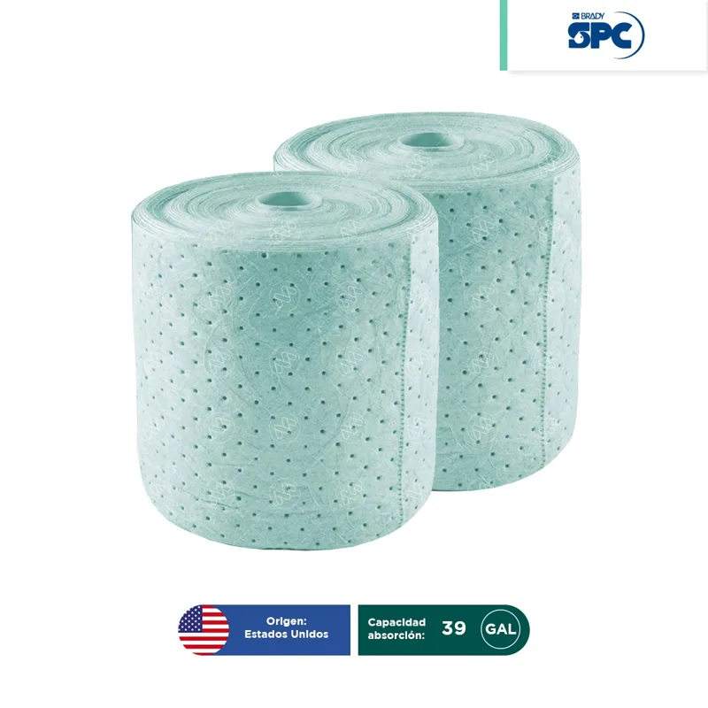 Rollo de absorbencia química Universal Plus 15″x150′ SPC