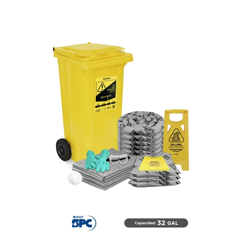 Kit antiderrames móvil universal SPC 32 Gal | absorción 30 Gal