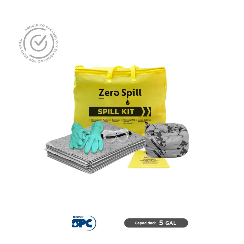 Kit antiderrames portátil universal SPC 5 Gal | absorción 5 Gal