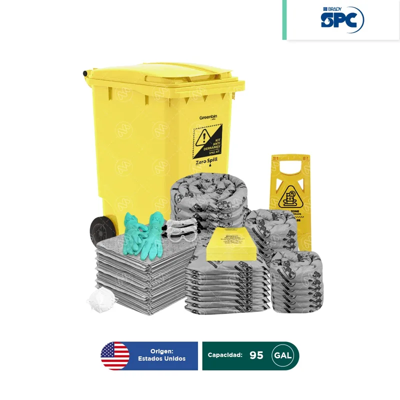 Kit antiderrames móvil universal SPC 95 Gal | absorción 80 Gal