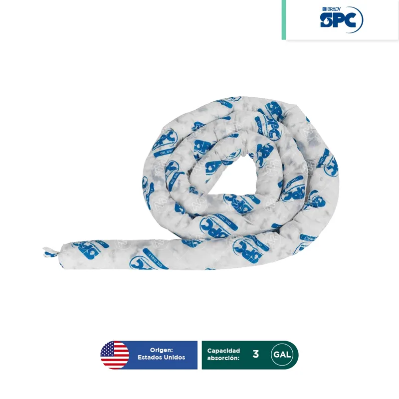 Calceta absorbente aceite 3″x12 ft | 8×360 cm SPC
