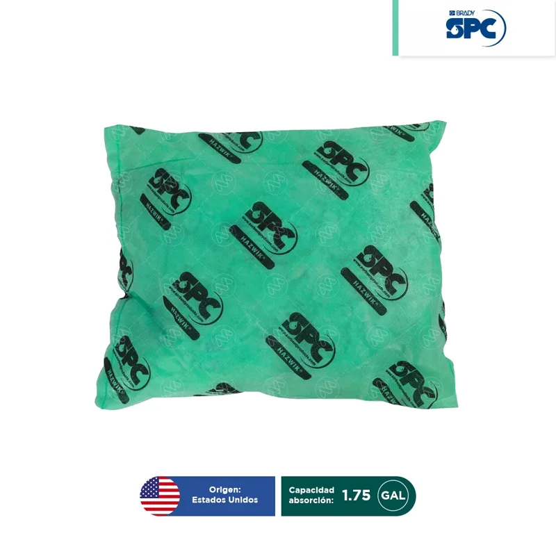 Almohada absorbente hazmat - liquidos agresivos 18×18″ SPC