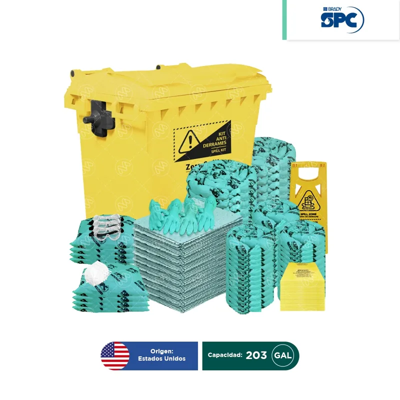 Carro antiderrames móvil para líquidos agresivos o hazmat SPC 203 Gal | absorción 161 Gal