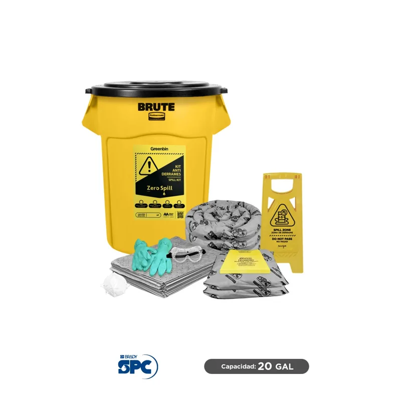 Kit antiderrames universal SPC 20 Gal | absorción 16 Gal