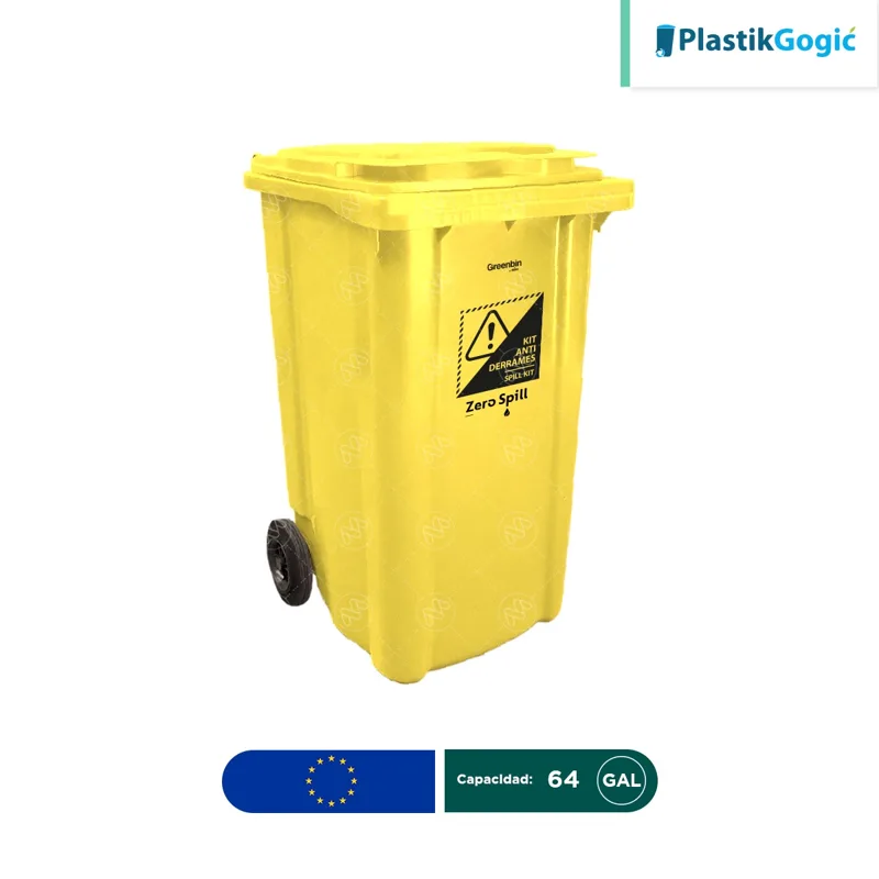 Contenedor con 2 ruedas Plastik Gogic 240 L (64 Gal)