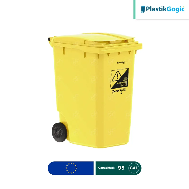 Contenedor con 2 ruedas Plastik Gogic 360 L (95 Gal)