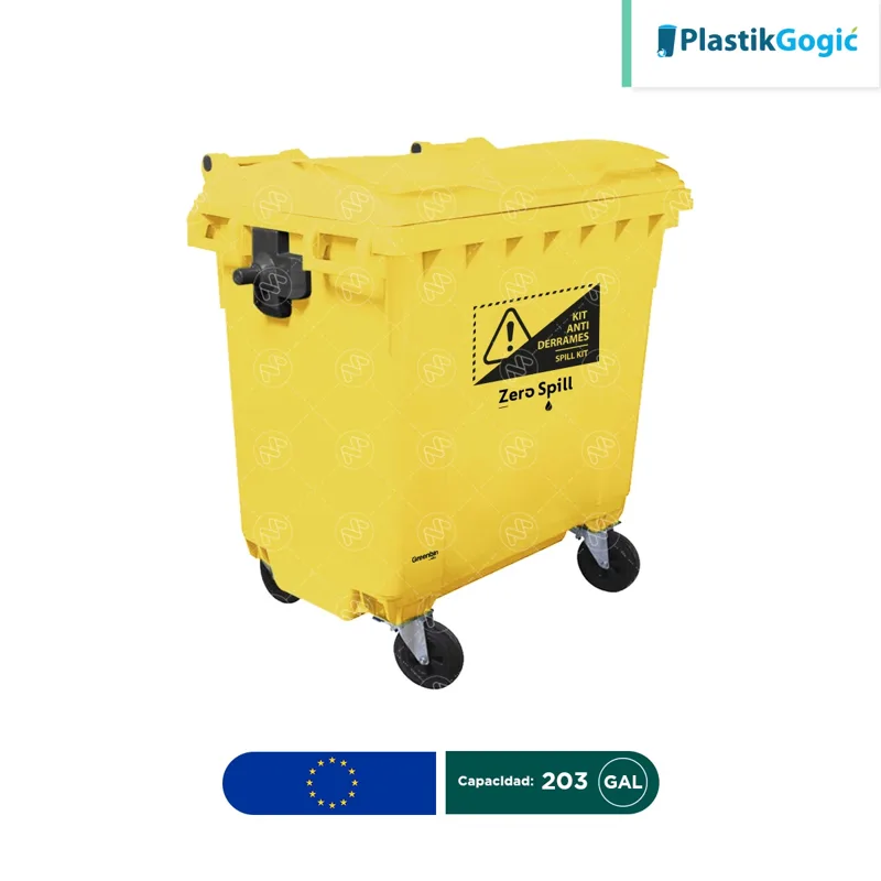 Contenedor con 4 ruedas Plastik Gogic 770 L (203 Gal)