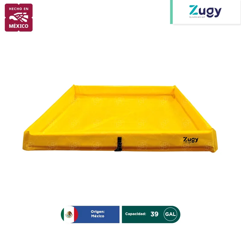 Berma portátil de PVC para derrames Zugy 120×120 cm | 39 Gal