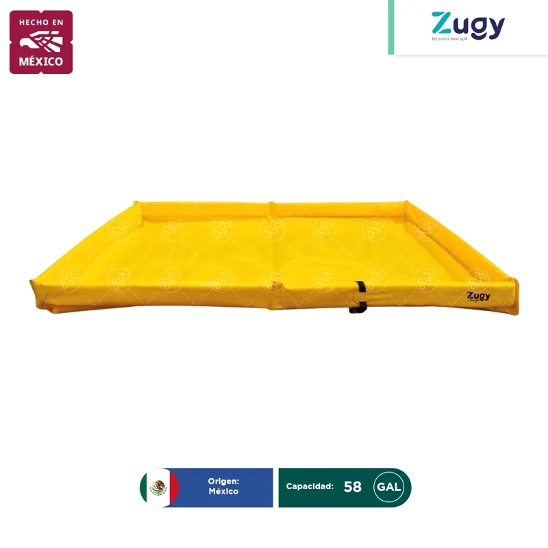 Berma portátil de PVC para derrames Zugy 120×180 cm | 58 Gal