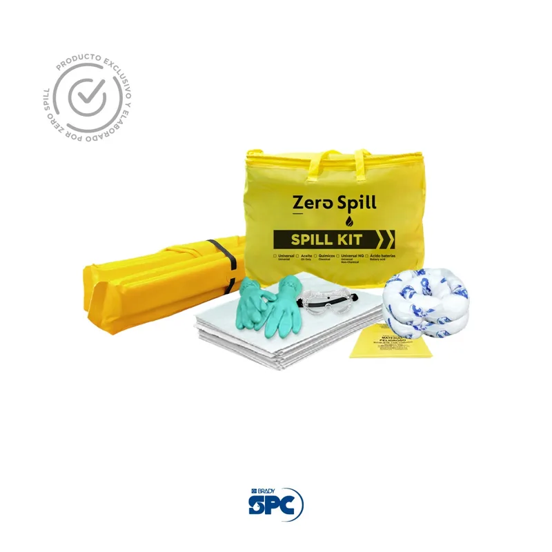 Combo Kit antiderrames portátil para aceite y derivados del petróleo SPC 5 Gal + Berma para derrames 90×90 cm | 36×36″ Zugy