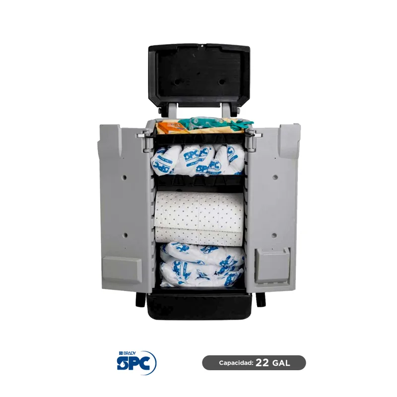 Kit antiderrames móvil Kaddie para aceite y derivados del petróleo SPC absorción 22 Gal