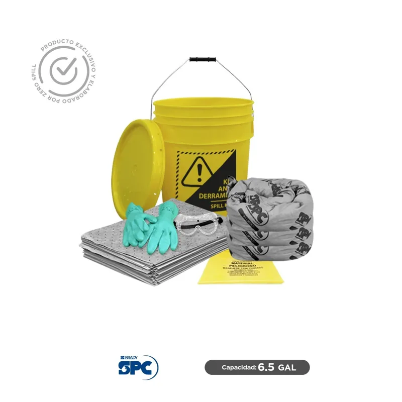Kit antiderrames universal SPC 6.5 Gal | absorción 6 Gal