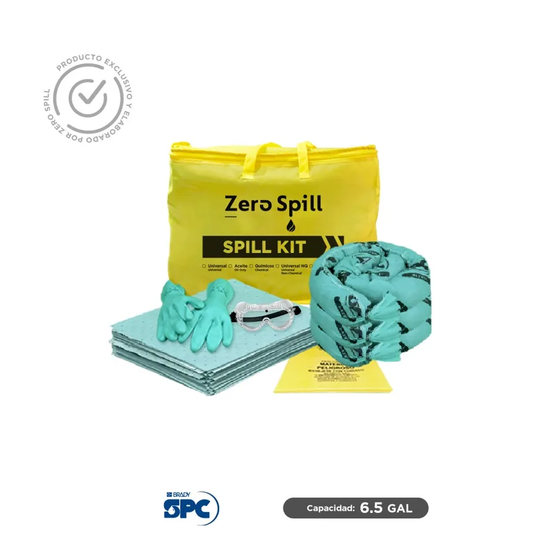 Kit antiderrames portátil para líquidos agresivos o hazmat SPC 6.5 Gal | absorción 5 Gal