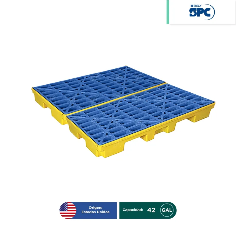 Plataforma antiderrames modular para 4 tambos SPC 42 Gal