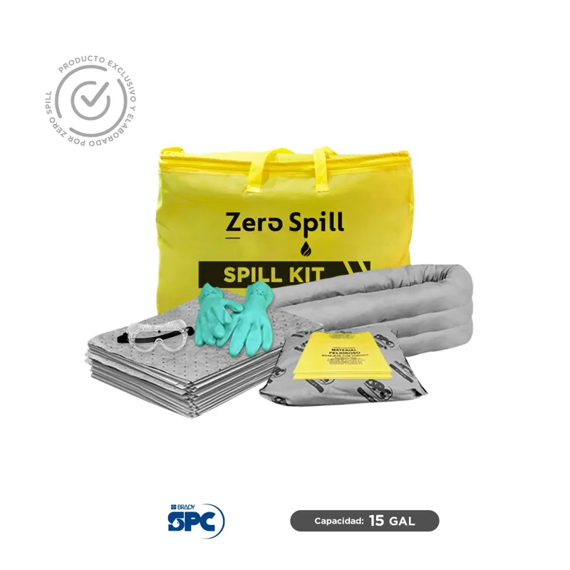 Kit antiderrames portátil universal no quimicos SPC 15 Gal | absorción 15 Gal