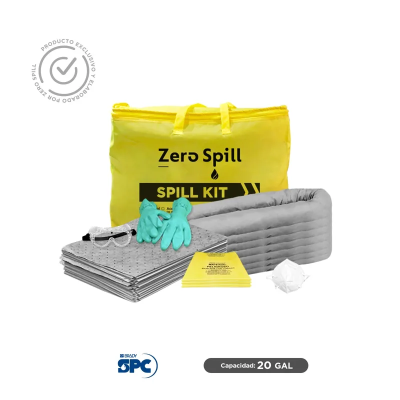 Kit antiderrames portátil universal no quimicos SPC 20 Gal | absorción 20 Gal