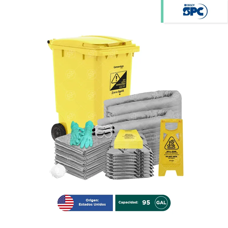 Kit antiderrames móvil universal no quimicos SPC 95 Gal | absorción 96 Gal